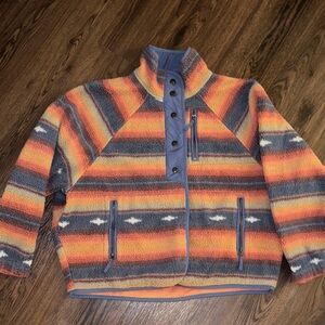 American Eagle Fleece Snap Up Jacket